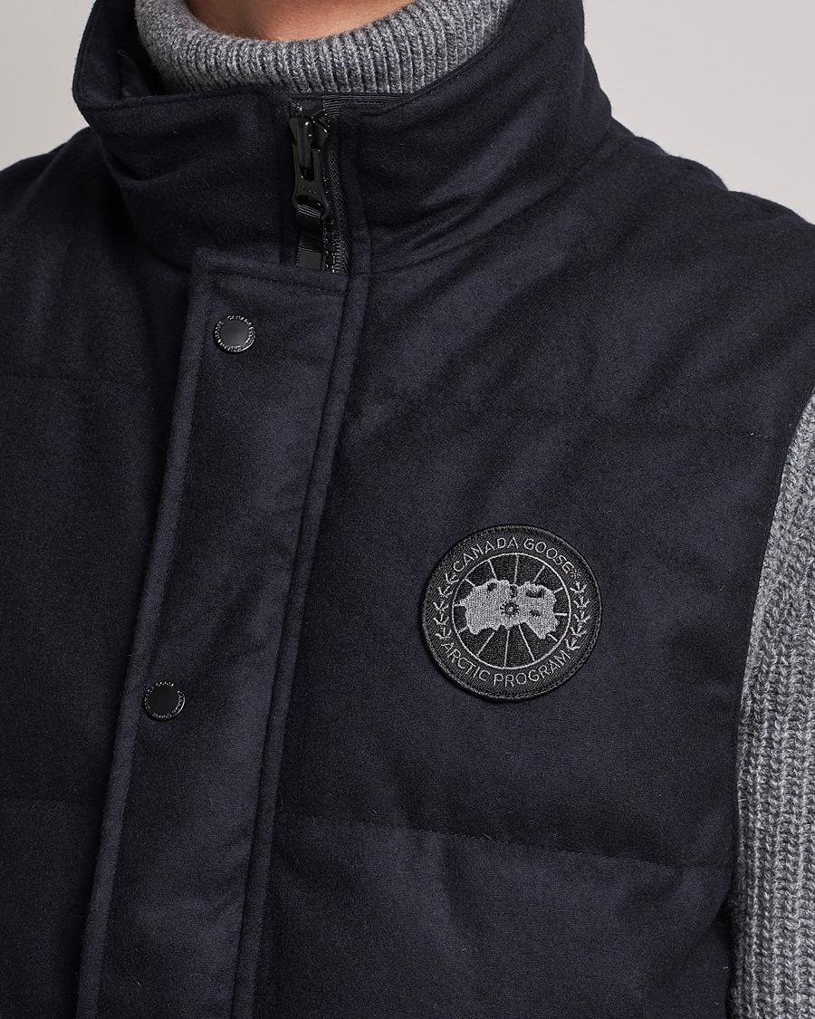 Herre | Vester | Canada Goose Black Label | Canada Goose Garson Wool Vest Atlantic Navy Melange