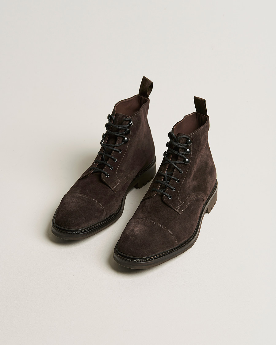 Herre |  | Loake 1880 | Sedbergh Suede Derby Boot  Dark Chocolate