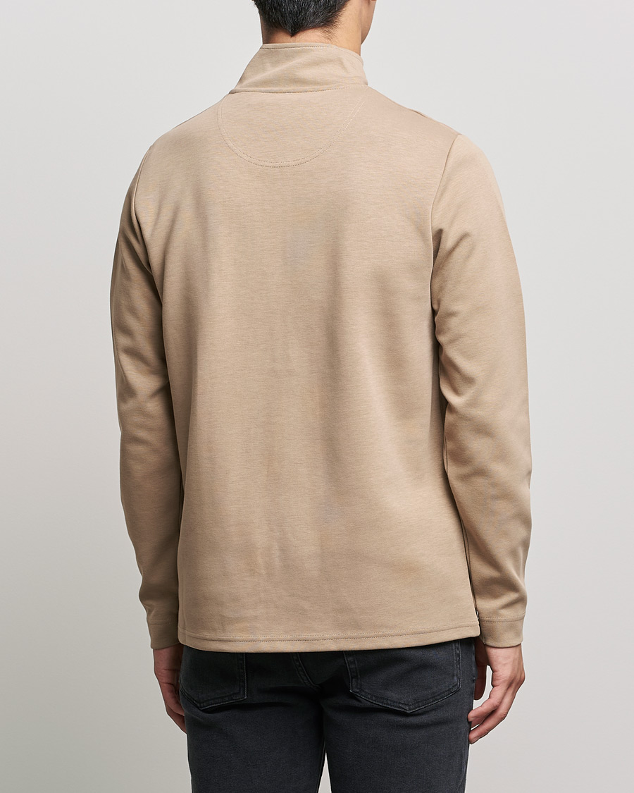 Herre | Gensere | Barbour Lifestyle | Broughton Cotton Half Zip Military Brown