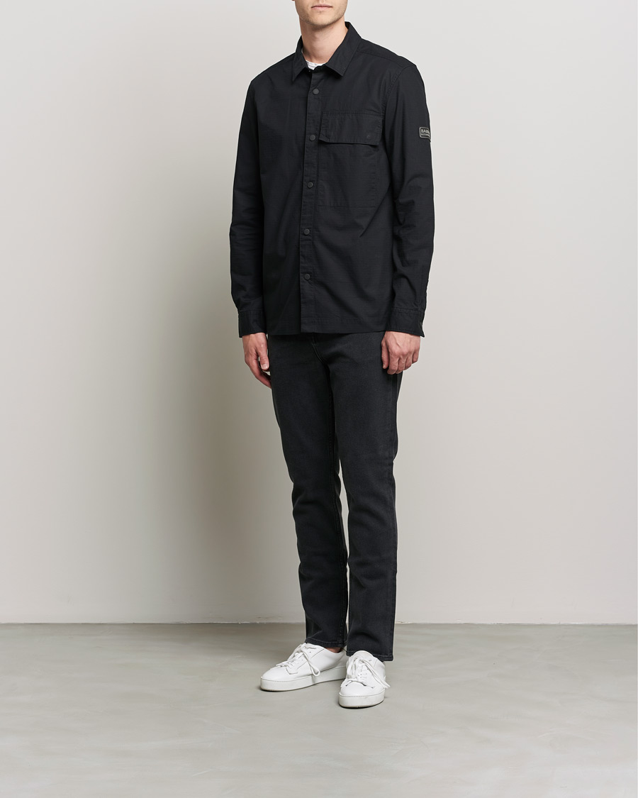 Herre | Skjorter | Barbour International | Battery Overshirt Black