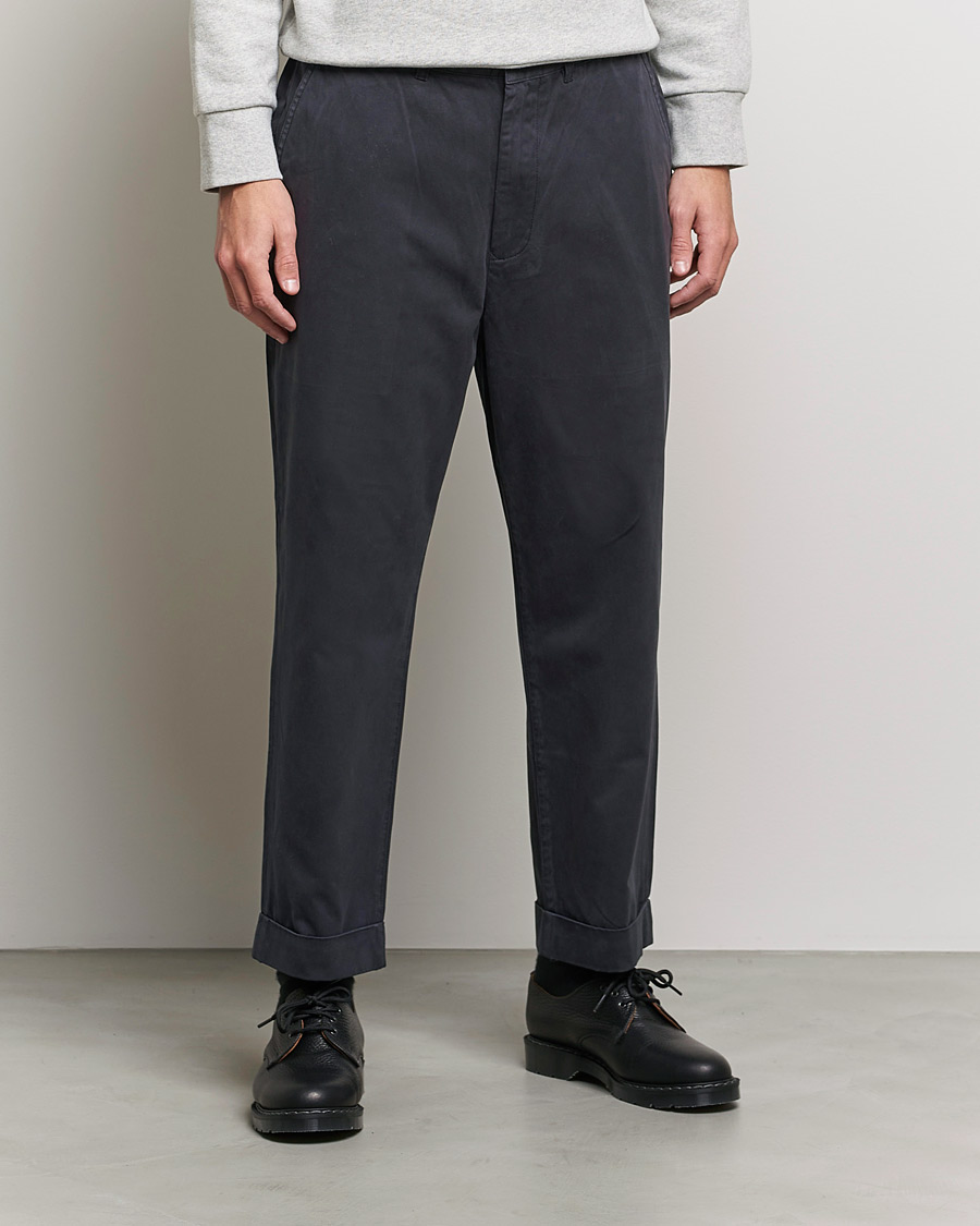 Herre | Bukser | Barbour White Label | Baker Cotton Trousers City Navy