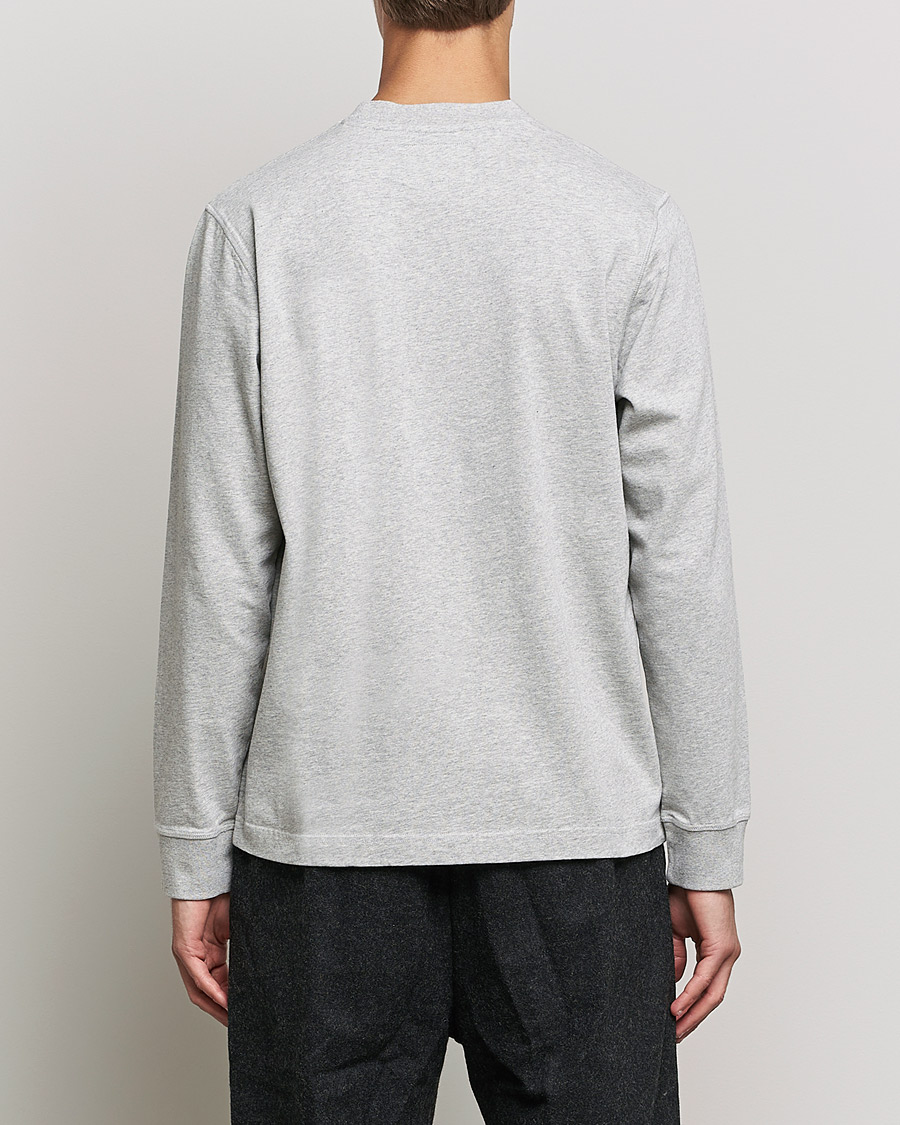 Herre | T-Shirts | Barbour White Label | Sheppey Long Sleeve Pocket Tee Grey Marl