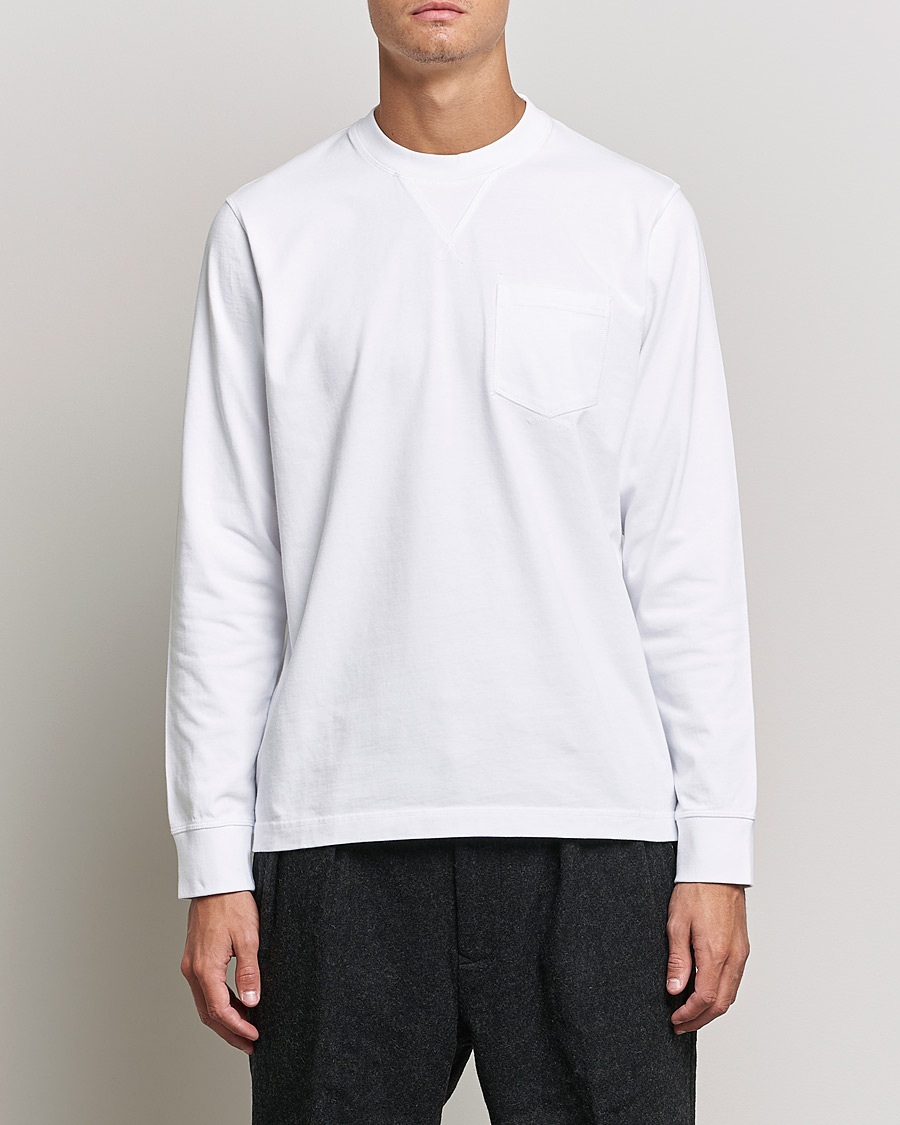 Herre | T-Shirts | Barbour White Label | Sheppey Long Sleeve Pocket Tee White