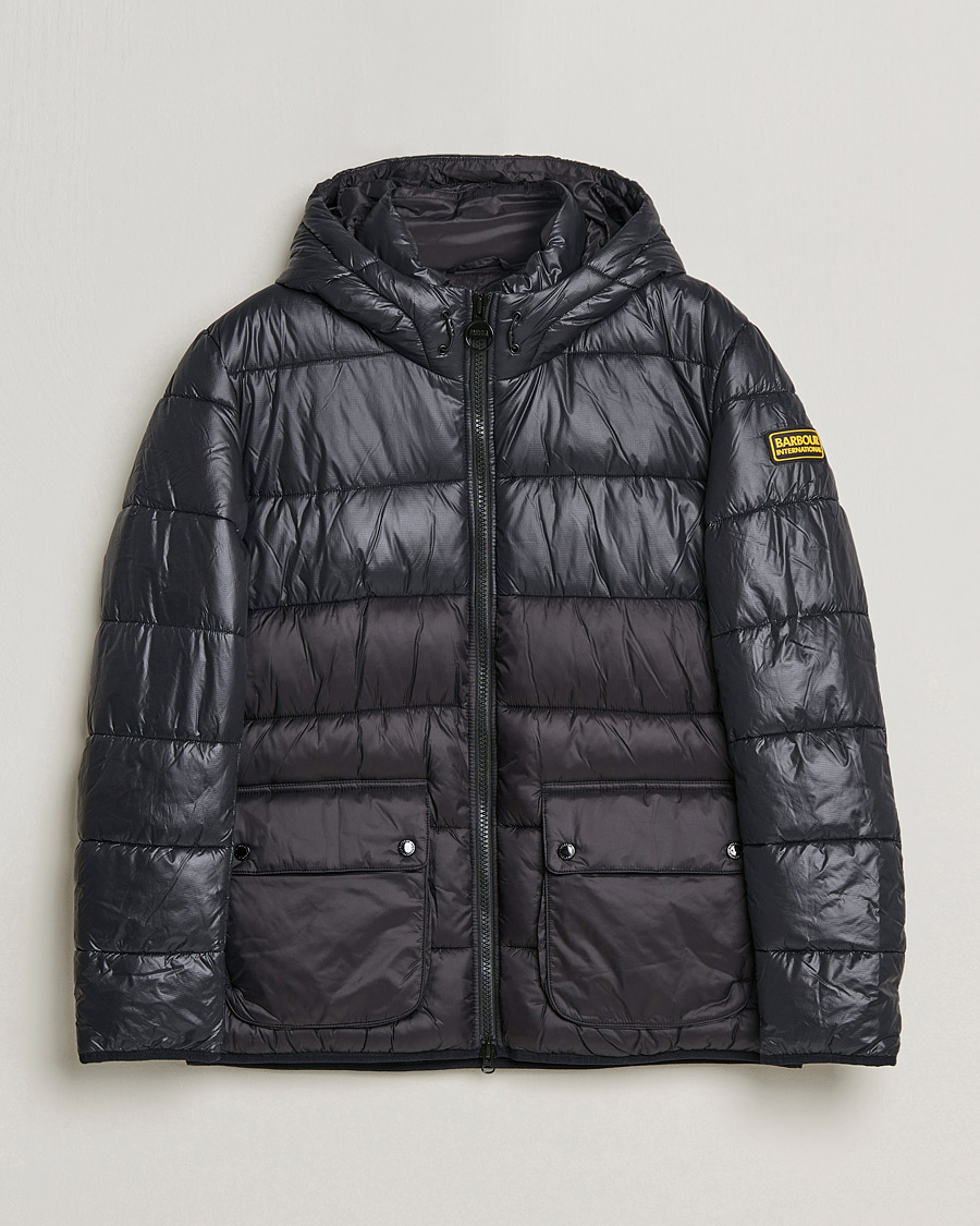 Herre | Jakker | Barbour International | Balfour Hooded Quilted Jacket Black