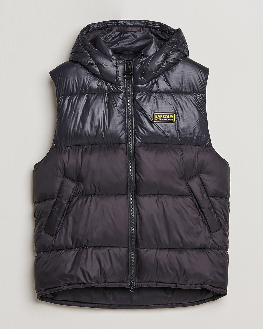 Herre | Vester | Barbour International | Balfour Hooded Gilet Black