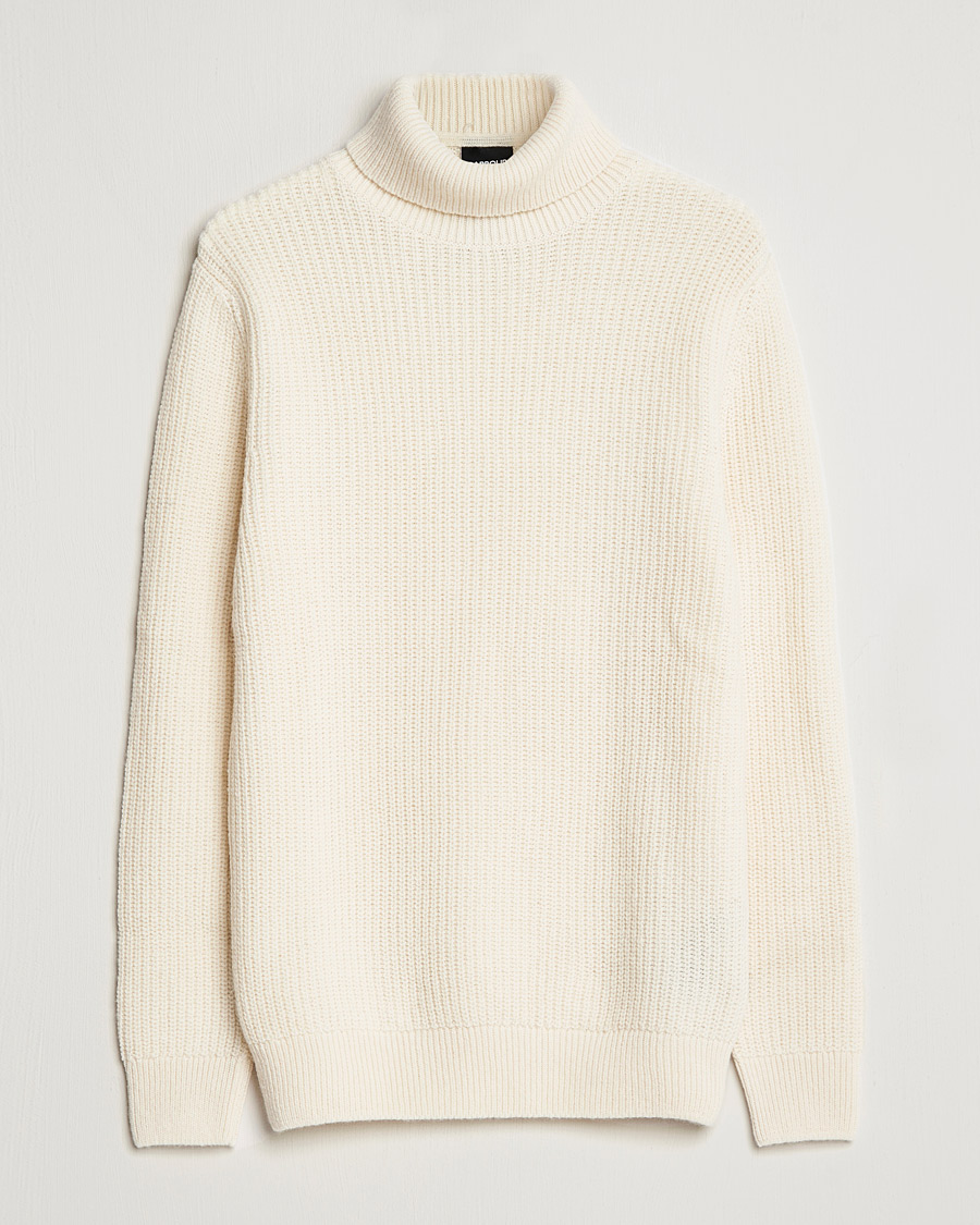 Herre | Gensere | Barbour International | Knitted Rollneck Whisper White