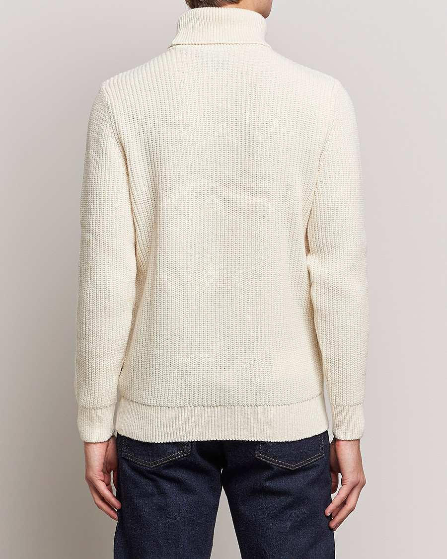 Herre | Gensere | Barbour International | Knitted Rollneck Whisper White