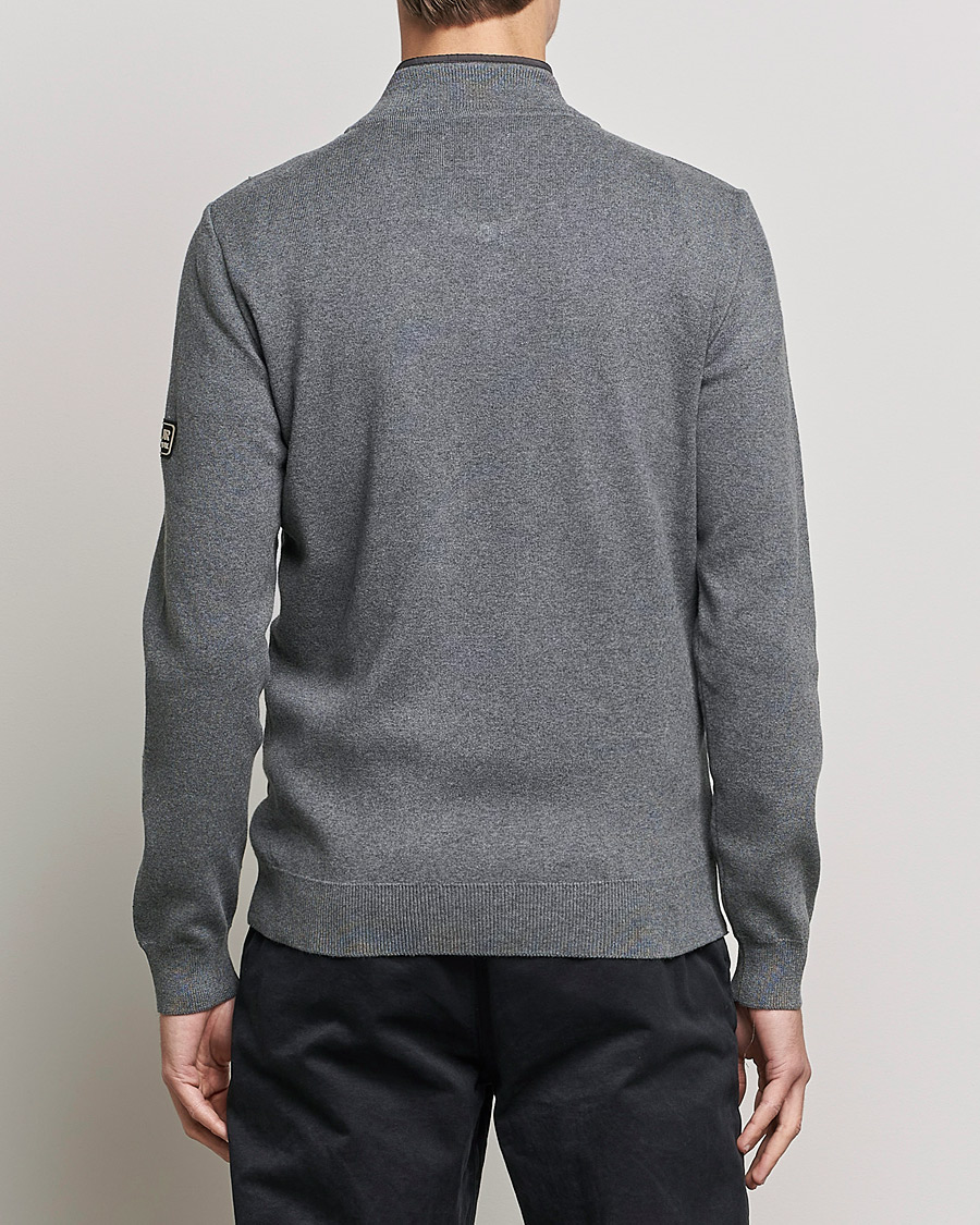 Herre | Gensere | Barbour International | Baffle Zip Through Sweater Storm Grey Marl