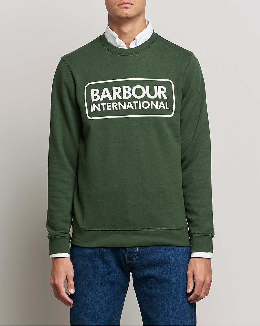 Herre | Gensere | Barbour International | Large Logo Sweatshirt Kombo Green