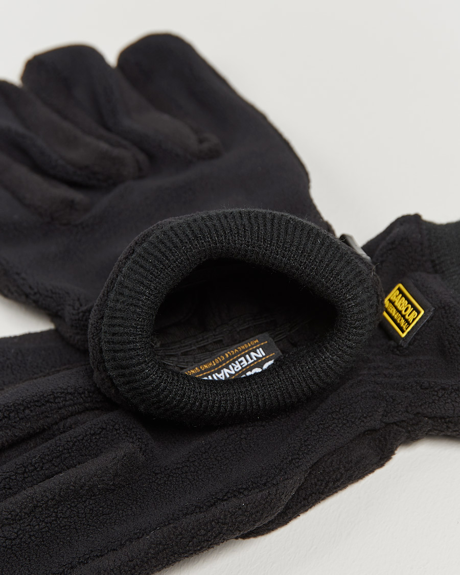 Herre | Barbour International Axle Fleece Gloves Black | Barbour International | Axle Fleece Gloves Black