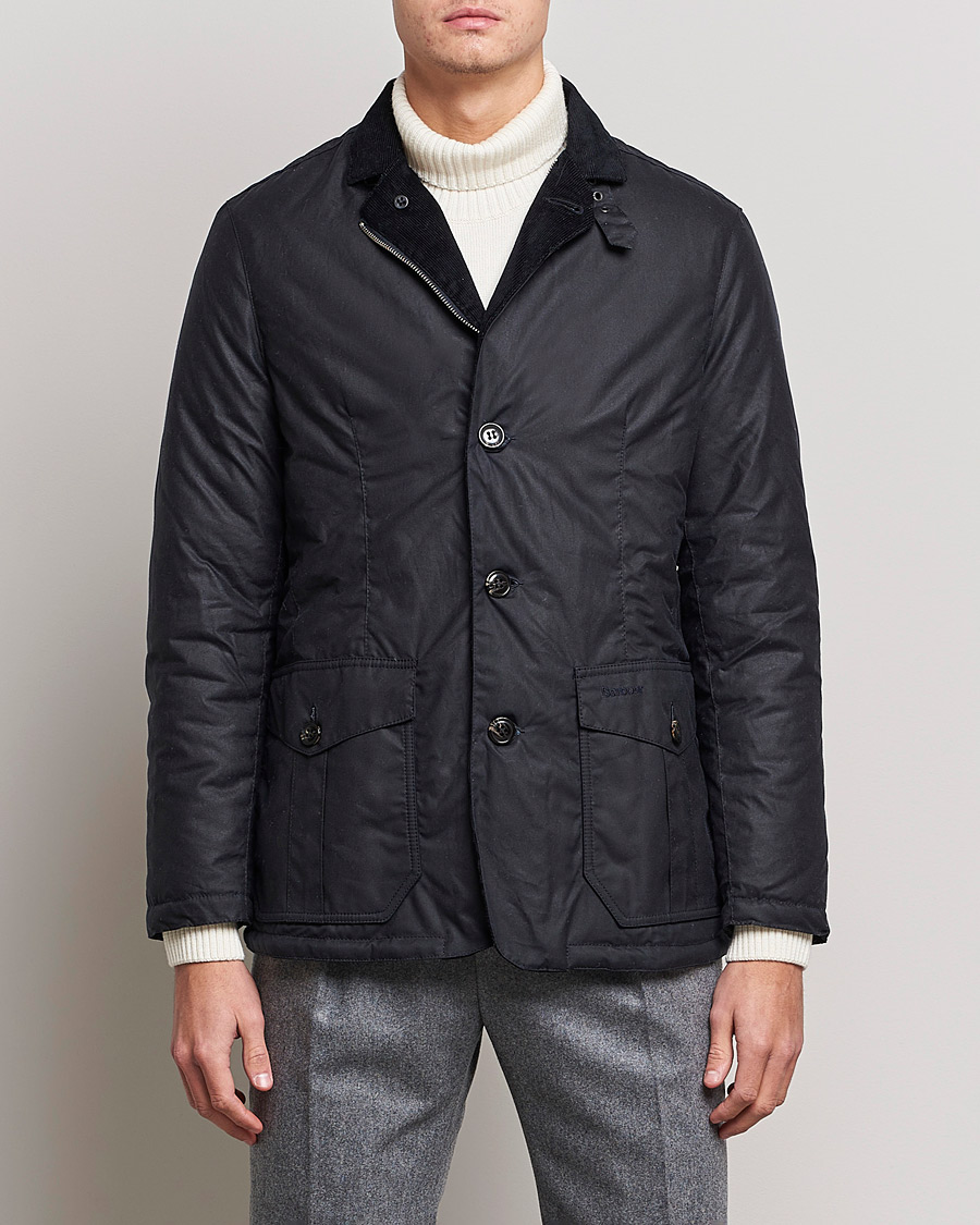 Herre | Voksede jakker | Barbour Lifestyle | Winter Lutz Waxed Jacket Navy