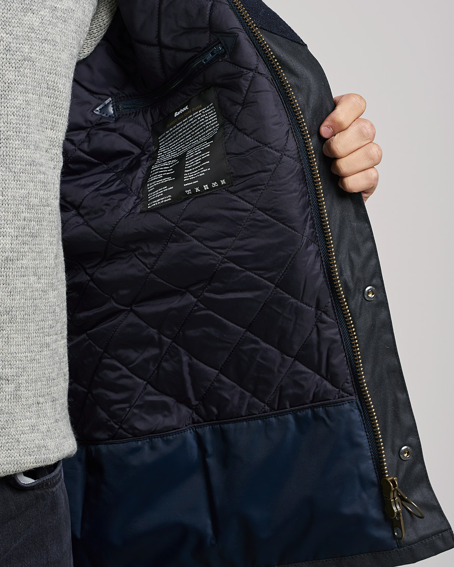 Herre | Jakker | Barbour Lifestyle | Hereford Wax Jacket Navy