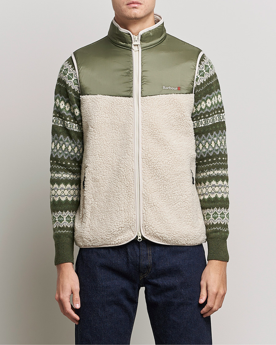 Herre | Gensere | Barbour Lifestyle | Hopsen Fleece Gilet Ecru