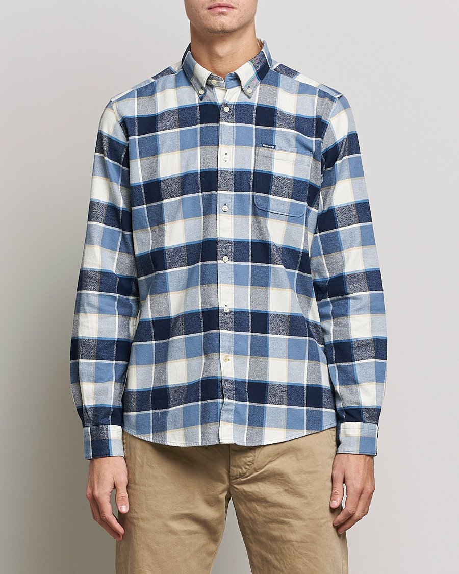 Herre |  | Barbour Lifestyle | Country Check Flannel Shirt Blue