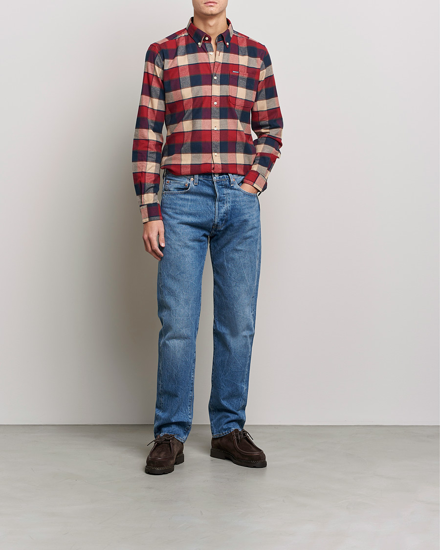 Herre |  | Barbour Lifestyle | Country Check Flannel Shirt Rich Red