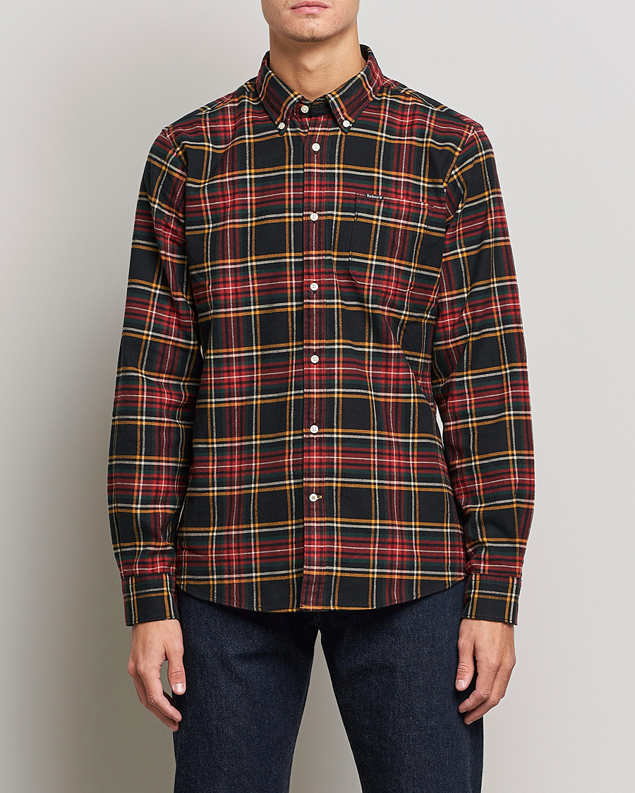 Herre | Flanellskjorter | Barbour Lifestyle | Portdown Flannel Check Shirt Winter Black