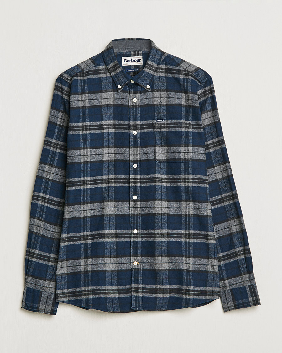 Herre | Skjorter | Barbour Lifestyle | Betsom Flannel Check Shirt Grey Marl