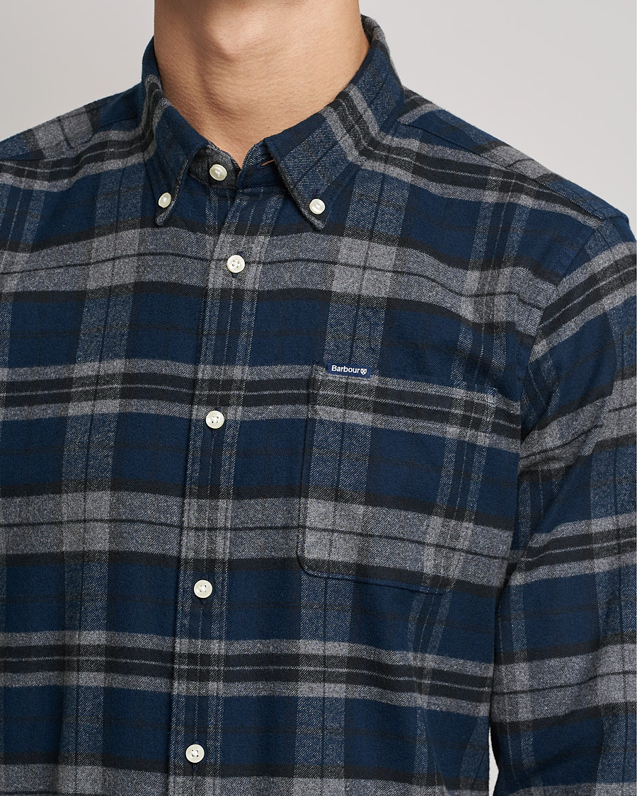 Herre | Skjorter | Barbour Lifestyle | Betsom Flannel Check Shirt Grey Marl