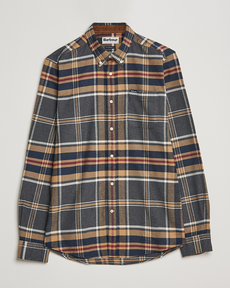 Herre | Skjorter | Barbour Lifestyle | Ronan Flannel Check Shirt Grey Marl