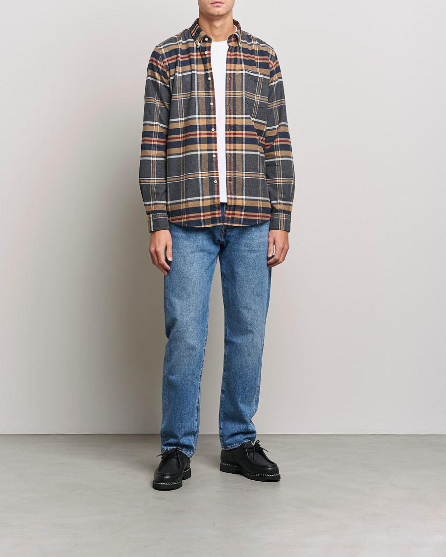Herre | Skjorter | Barbour Lifestyle | Ronan Flannel Check Shirt Grey Marl