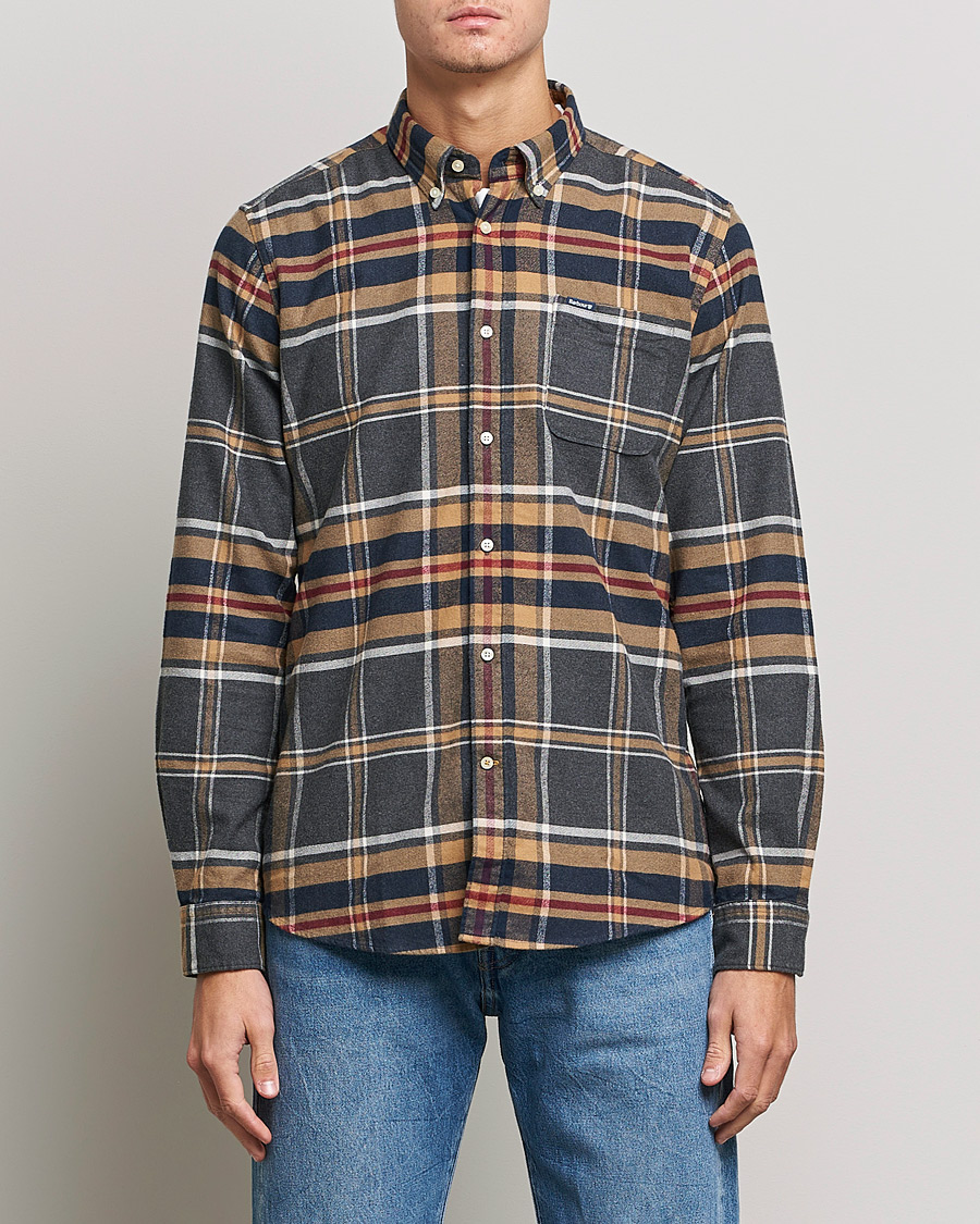 Herre | Skjorter | Barbour Lifestyle | Ronan Flannel Check Shirt Grey Marl