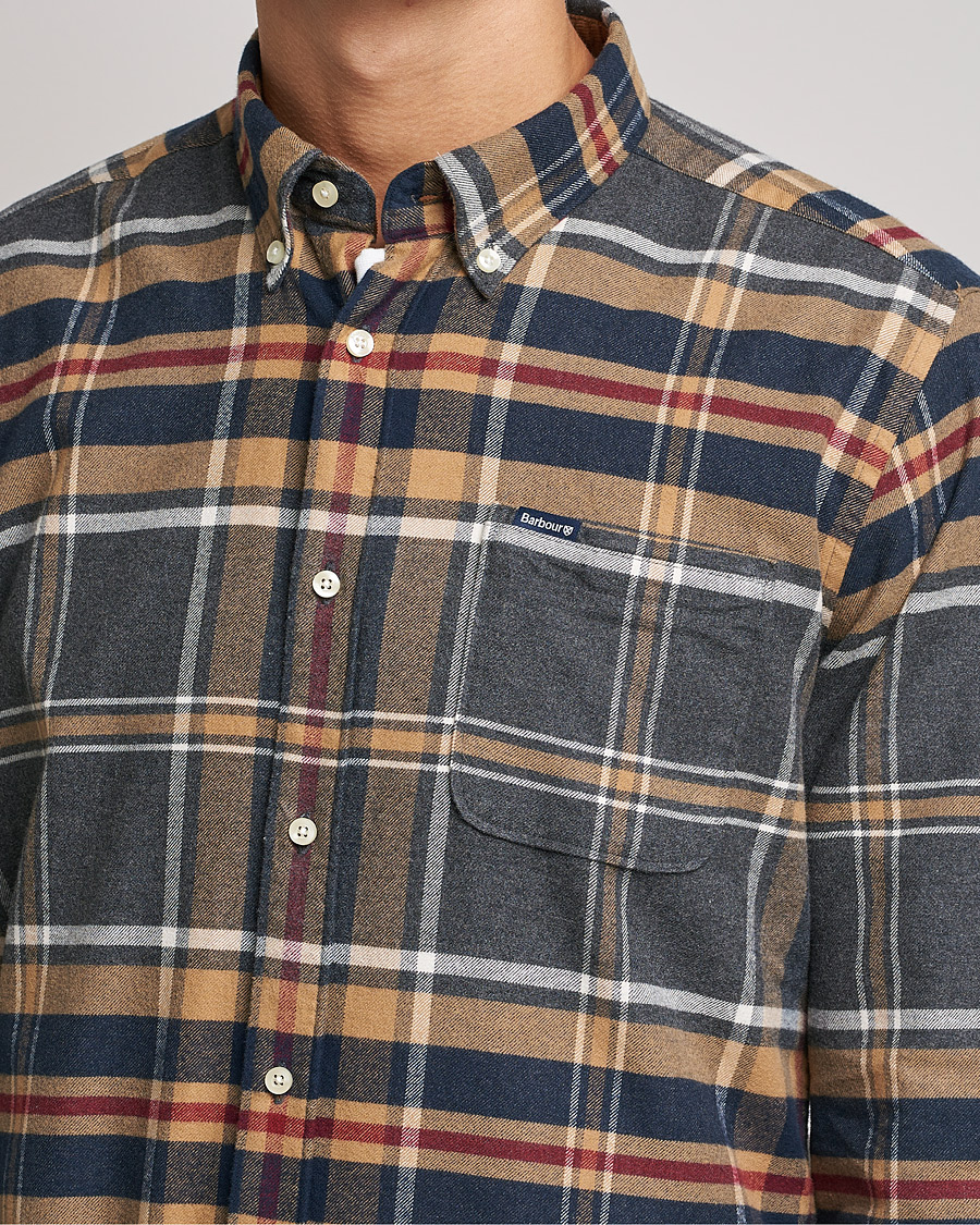 Herre | Skjorter | Barbour Lifestyle | Ronan Flannel Check Shirt Grey Marl