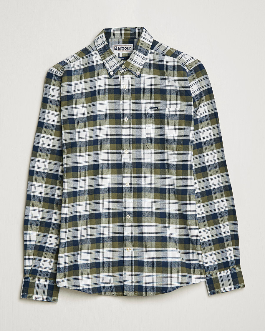 Herre |  | Barbour Lifestyle | Stonewell Flannel Check Shirt Olive