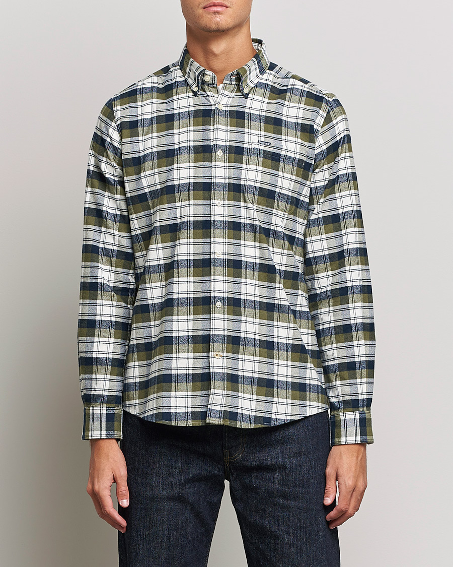 Herre |  | Barbour Lifestyle | Stonewell Flannel Check Shirt Olive