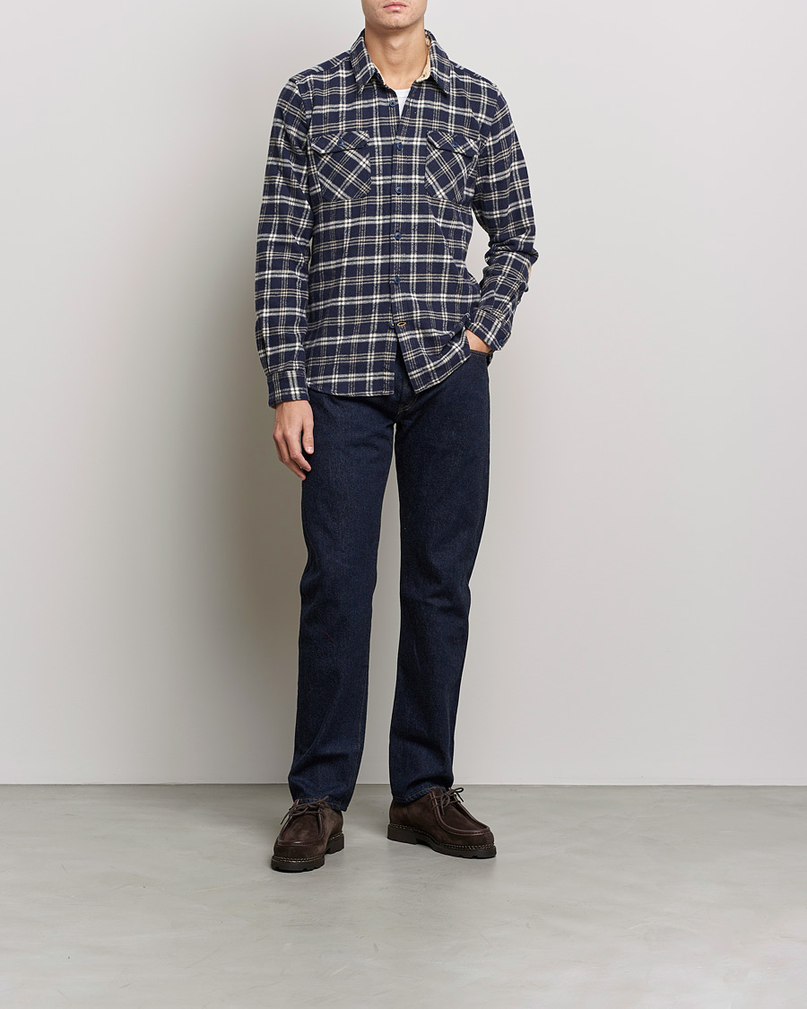 Herre | Overshirts | Barbour Lifestyle | Winter Worker Checked Overshirt Navy