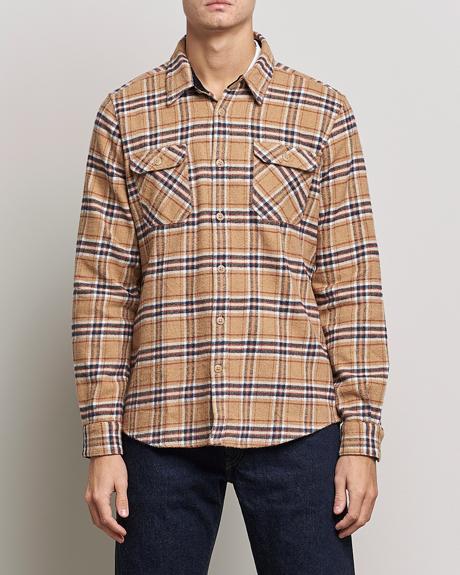 Herre |  | Barbour Lifestyle | Winter Worker Checked Overshirt Sandstone