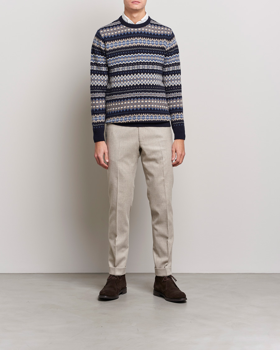 Herre | Gensere | Barbour Lifestyle | Case Fair Isle Crew Midnight