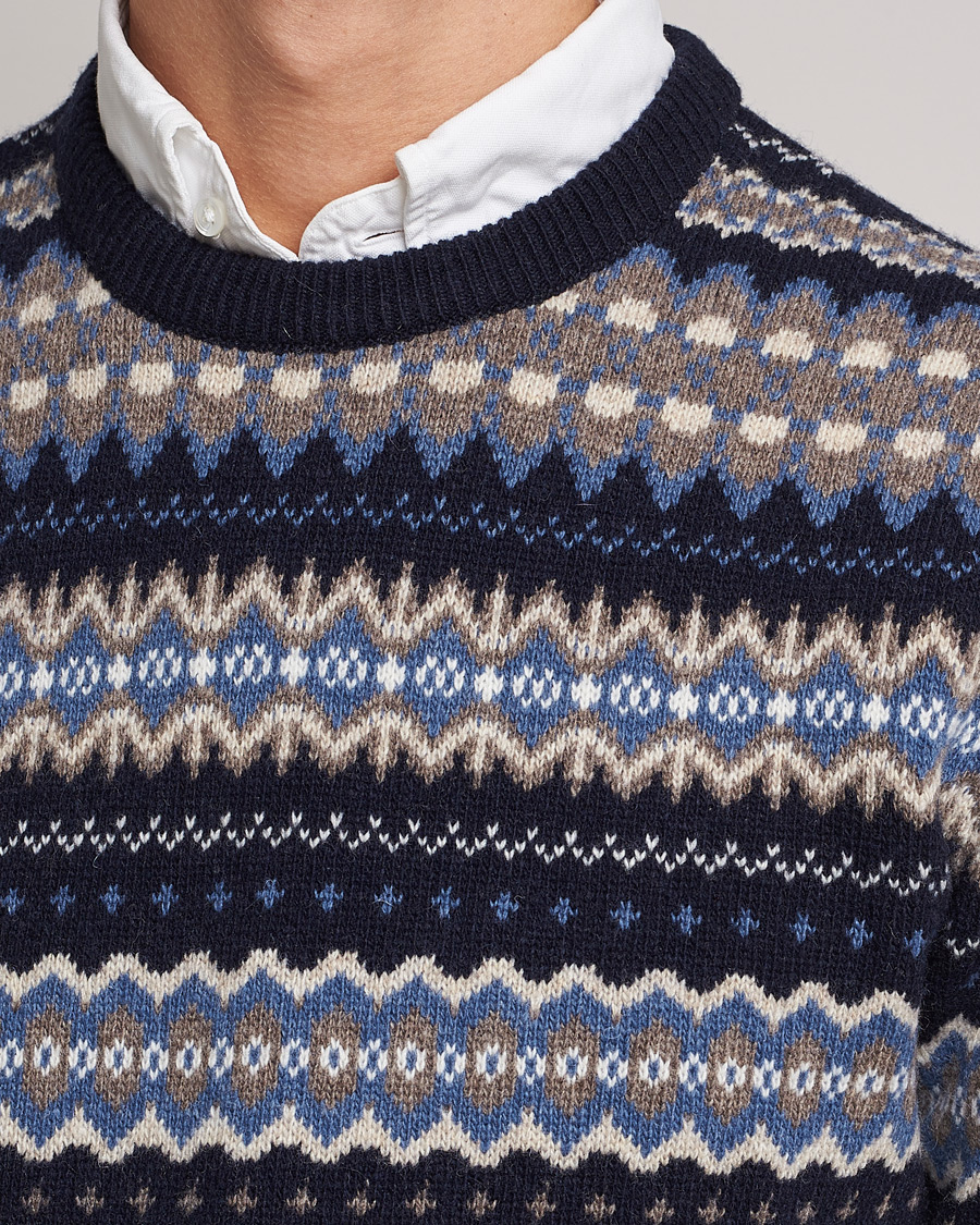 Herre | Gensere | Barbour Lifestyle | Case Fair Isle Crew Midnight