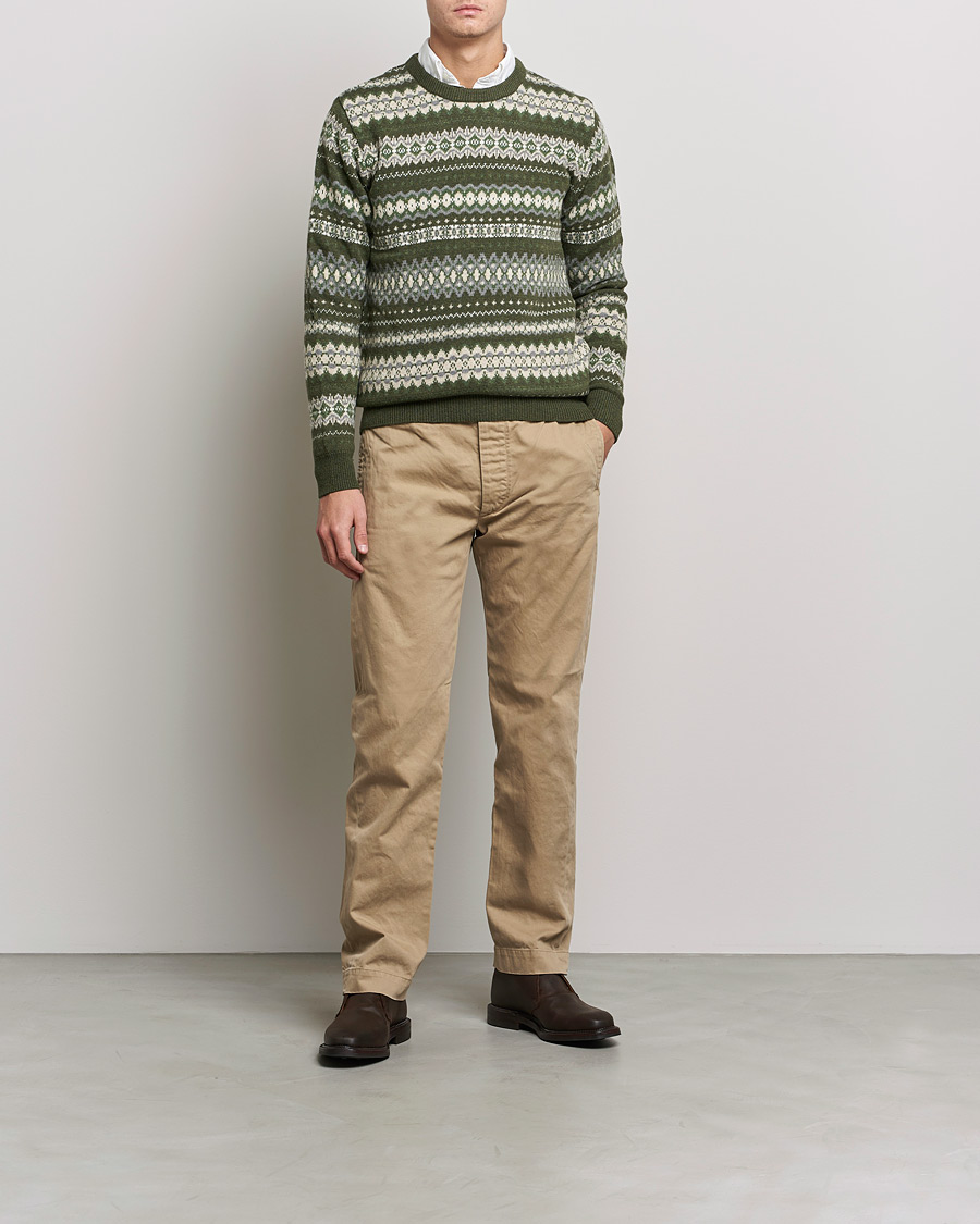 Herre | Gensere | Barbour Lifestyle | Case Fair Isle Crew Olive