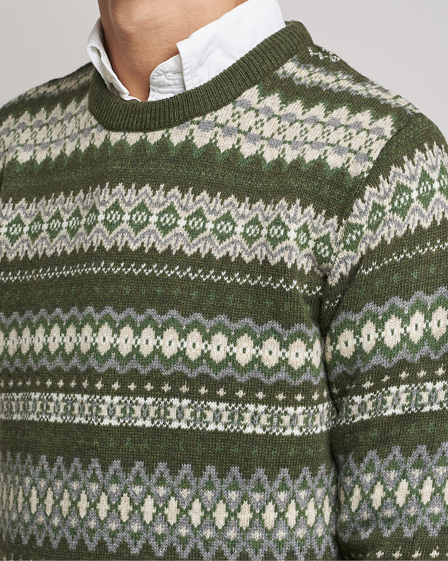 Herre | Gensere | Barbour Lifestyle | Case Fair Isle Crew Olive