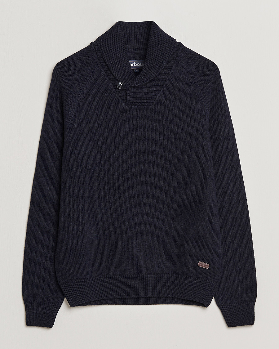 Herre | Gensere | Barbour Lifestyle | Gurnard Dock Shawl Knitted Sweater Navy
