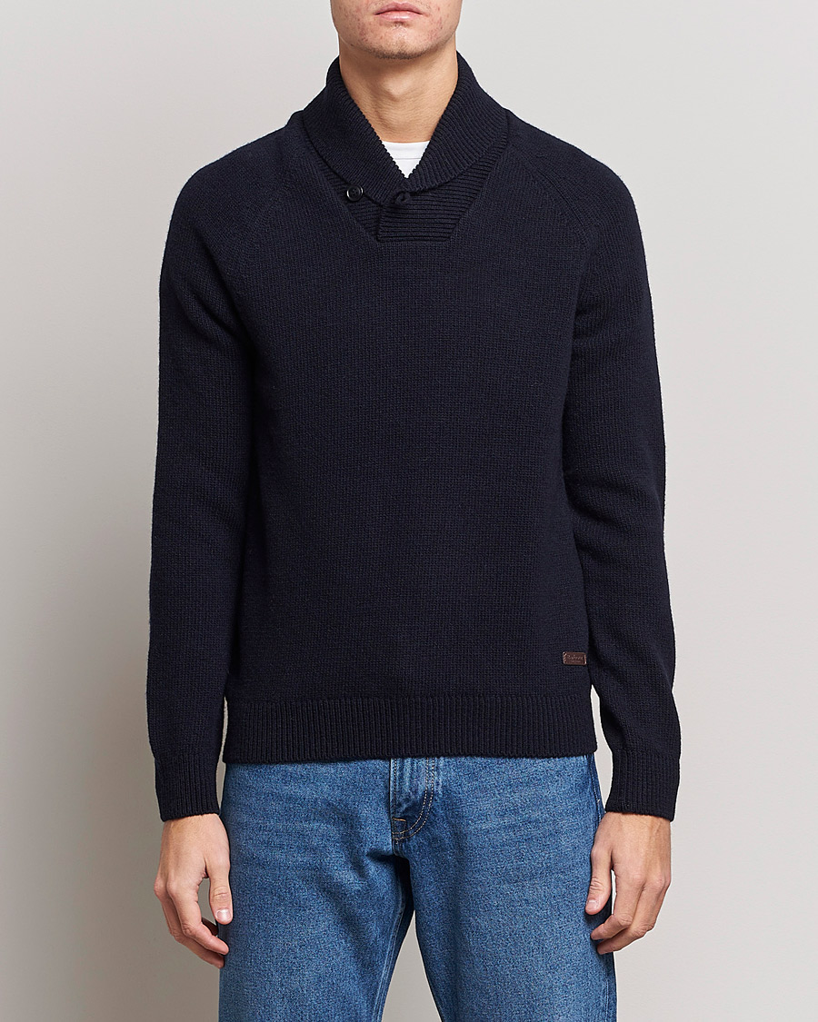 Herre | Gensere | Barbour Lifestyle | Gurnard Dock Shawl Knitted Sweater Navy