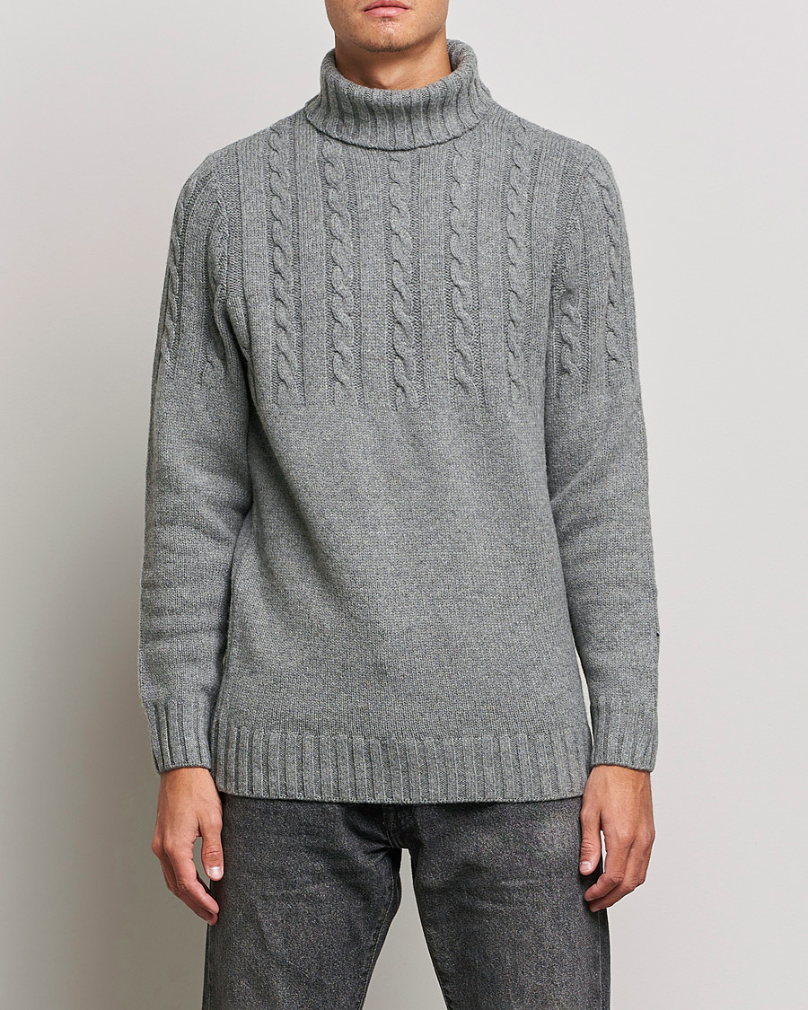 Herre |  | Barbour Lifestyle | Duffle Cable Rollneck Grey Marl