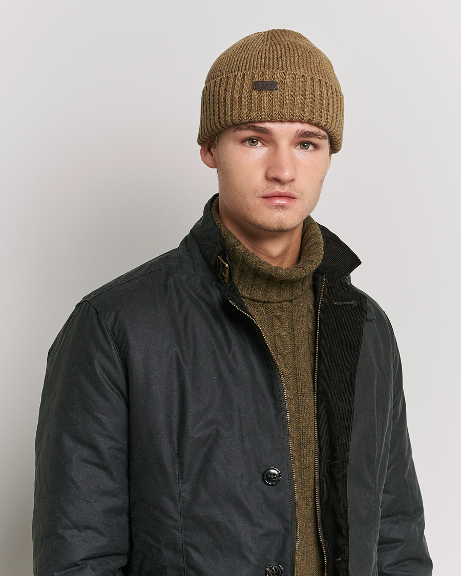 Herre | Barbour Lifestyle Carlton Wool Beanie Sandstone | Barbour Lifestyle | Carlton Wool Beanie Sandstone
