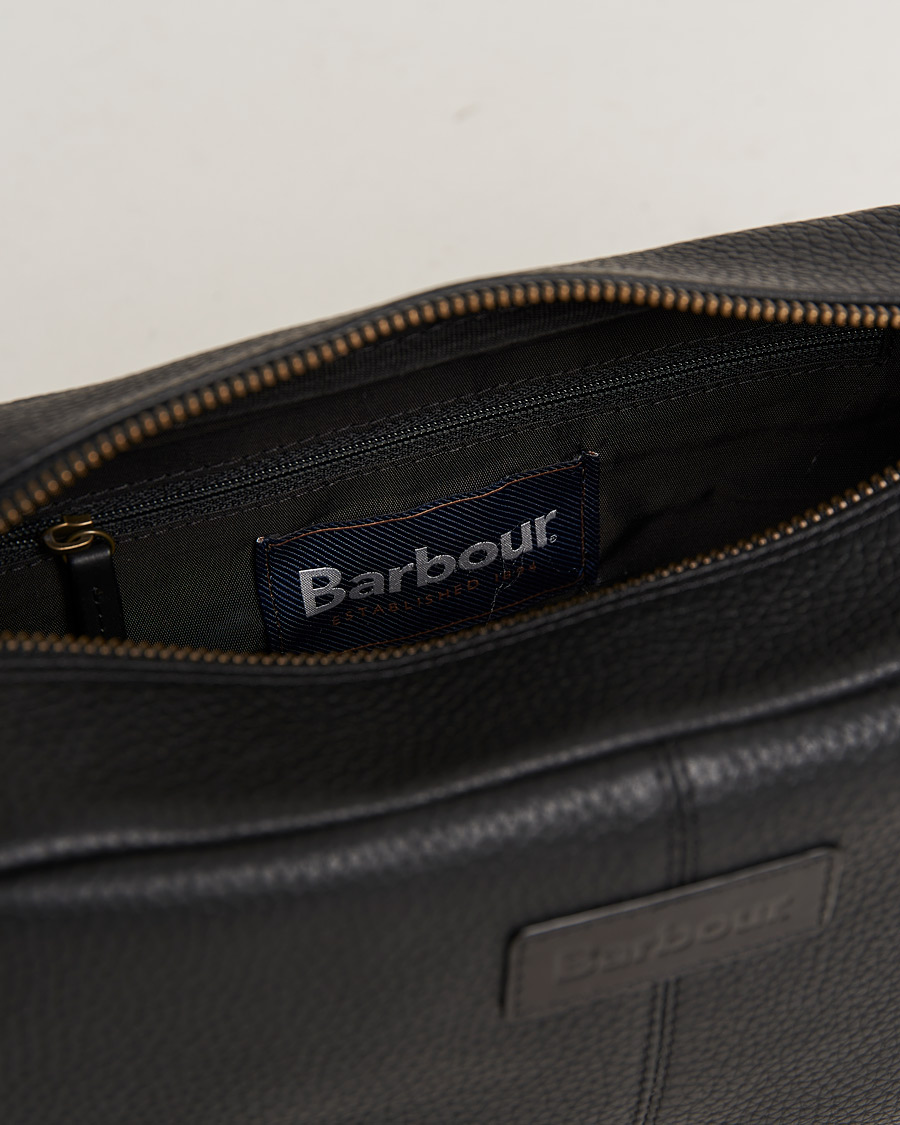 Herre | Barbour Lifestyle Highgate Leather Washbag Black | Barbour Lifestyle | Highgate Leather Washbag Black