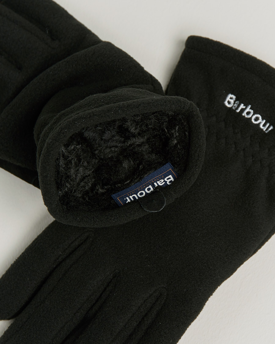 Herre | Barbour Lifestyle Coleford Fleece Gloves Black | Barbour Lifestyle | Coleford Fleece Gloves Black