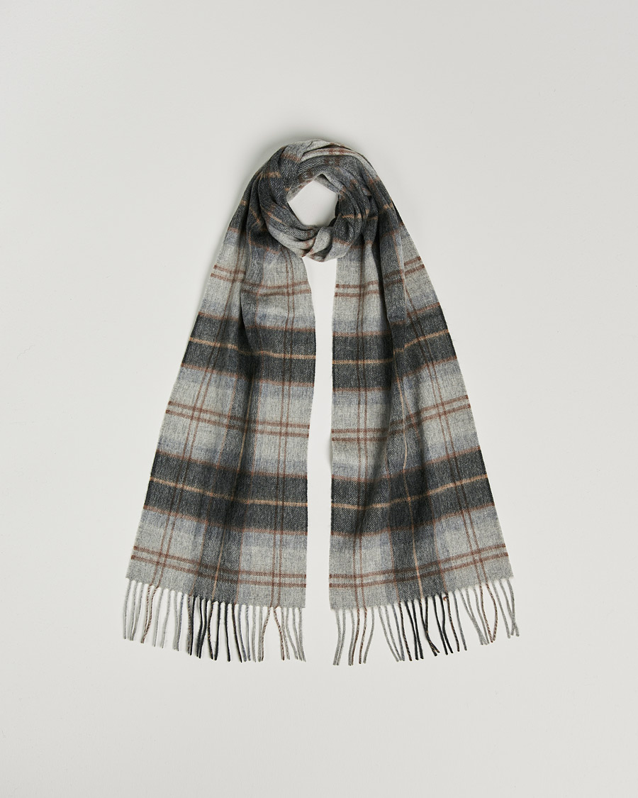 Herre | Barbour Lifestyle Merino Cashmere Tartan Scarf Grey Stone Tartan | Barbour Lifestyle | Merino Cashmere Tartan Scarf Grey Stone Tartan
