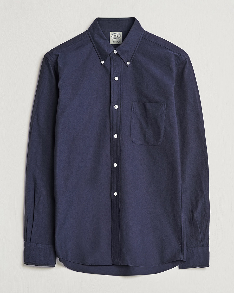 Herre | Skjorter | Kamakura Shirts | Vintage Ivy Oxford BD Shirt Navy