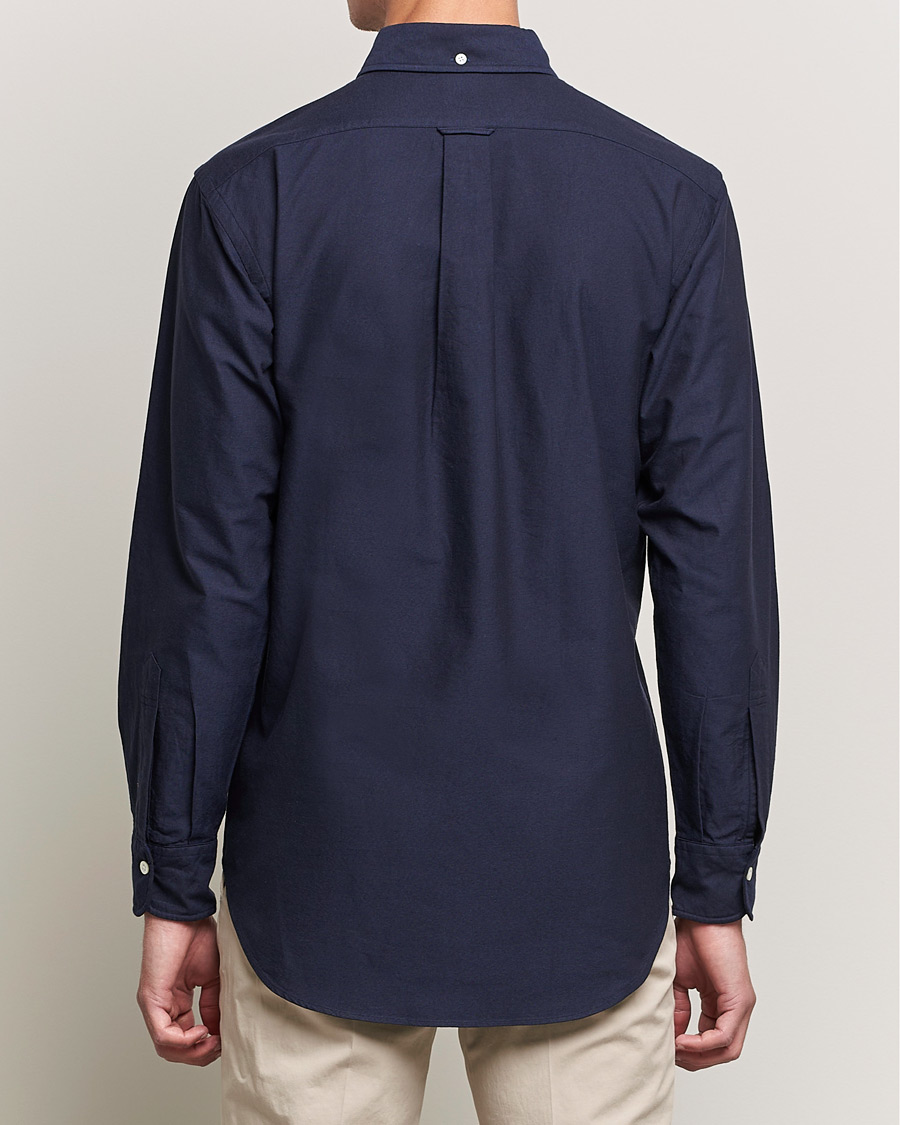 Herre | Skjorter | Kamakura Shirts | Vintage Ivy Oxford BD Shirt Navy