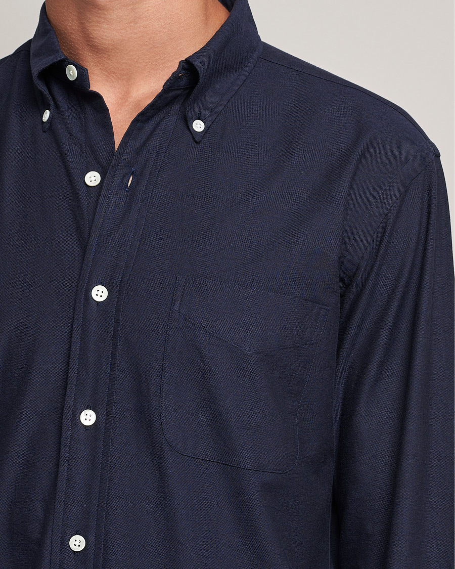 Herre | Skjorter | Kamakura Shirts | Vintage Ivy Oxford BD Shirt Navy