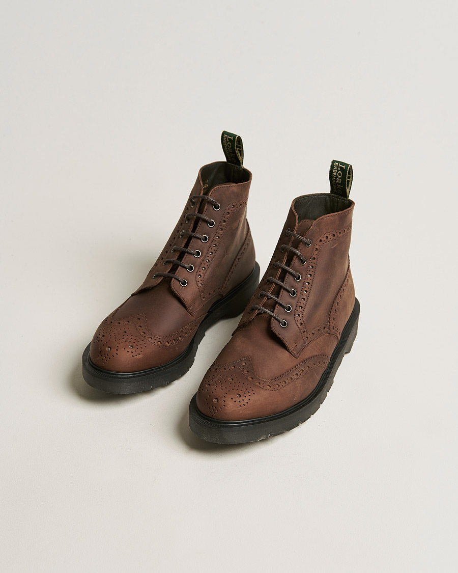 Herre | | Design Loake | Gage Heat Sealed Brogue Boot Brown