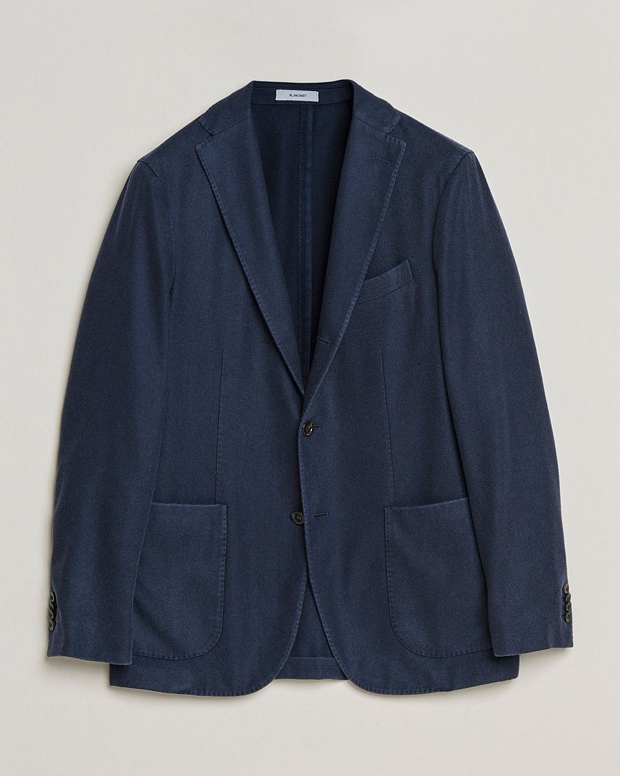 Herre | Dressjakker | Boglioli | K Jacket Garment Dyed Cashmere Blazer Dark Blue