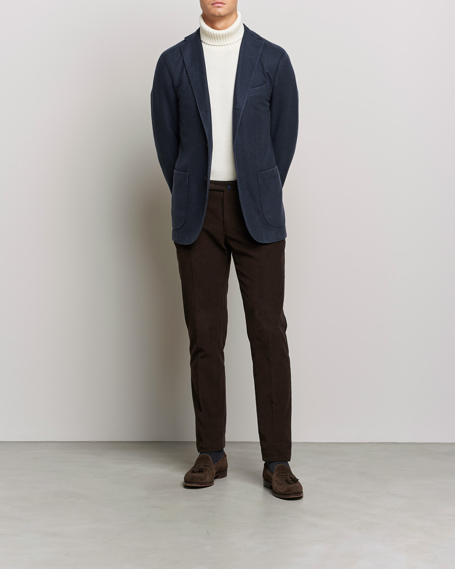 Herre | Dressjakker | Boglioli | K Jacket Garment Dyed Cashmere Blazer Dark Blue