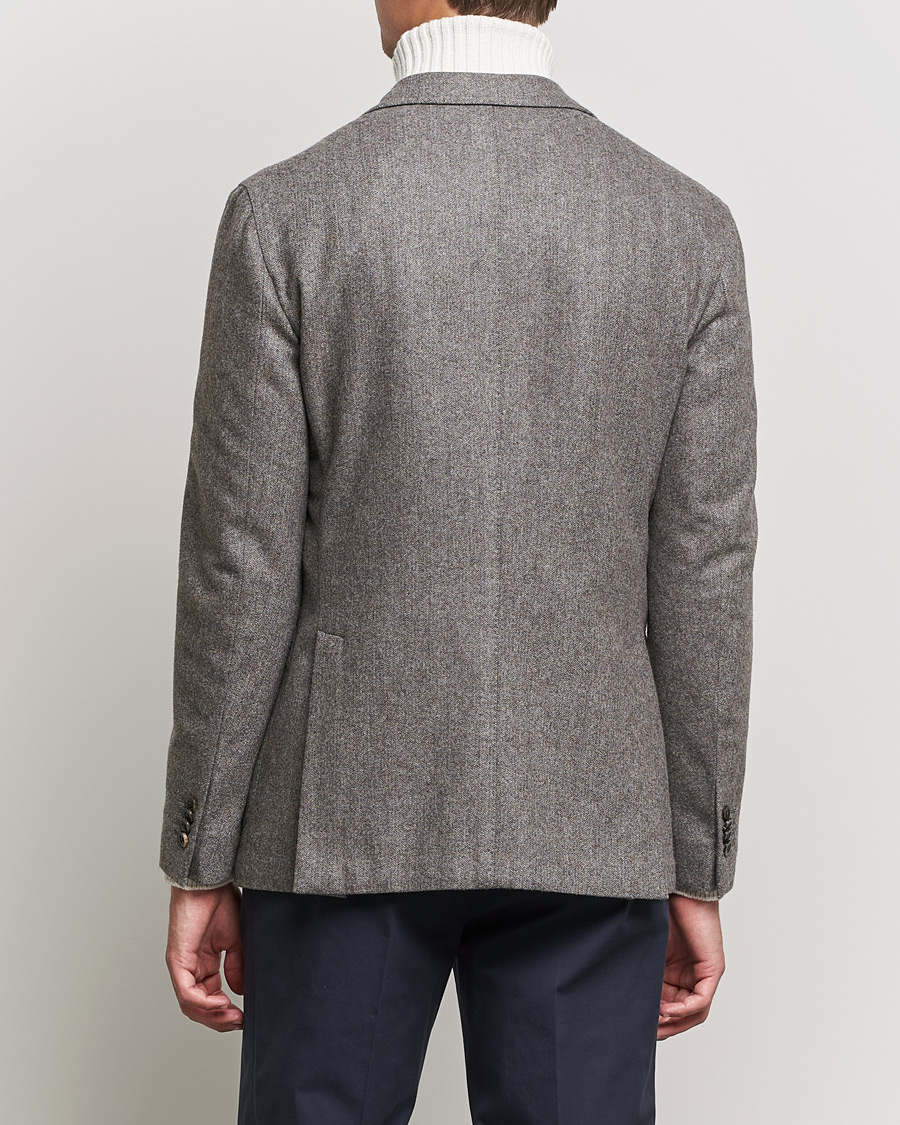 Herre | Dressjakker | Boglioli | K Jacket Herringbone Wool Blazer Light Grey