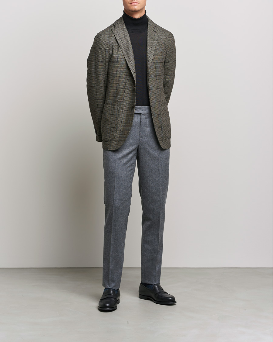 Herre | Italian Department | Boglioli | K Jacket Wool Check Blazer Brown