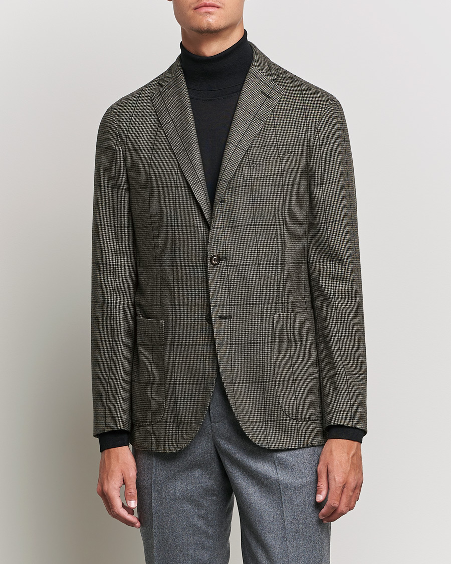 Herre | Dressjakker | Boglioli | K Jacket Wool Check Blazer Brown